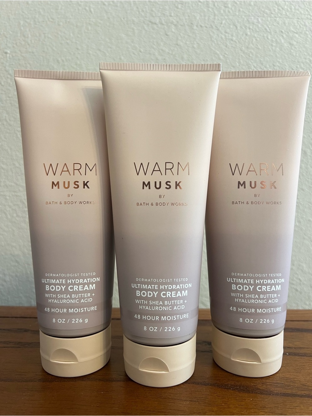 Bath & Body Works Warm Musk Body Cream, Set of 3, Brand New